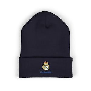 Gorro de punto con puño y escudo del Real Madrid bordado imagen 1