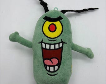 Peluche de Bob Esponja Plancton de Nickelodeon, color verde, 18 cm