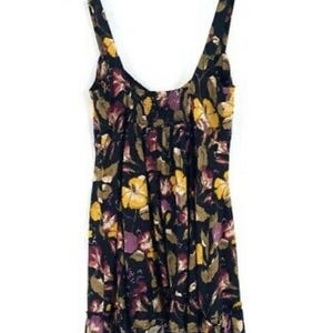 Free People Lattice Lovers Floral Low Cut Cross Front Dress Womens XS image 2