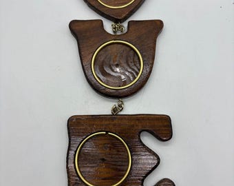 Marco de madera para colgar en la pared con fotos decorativas vintage de los años 70
