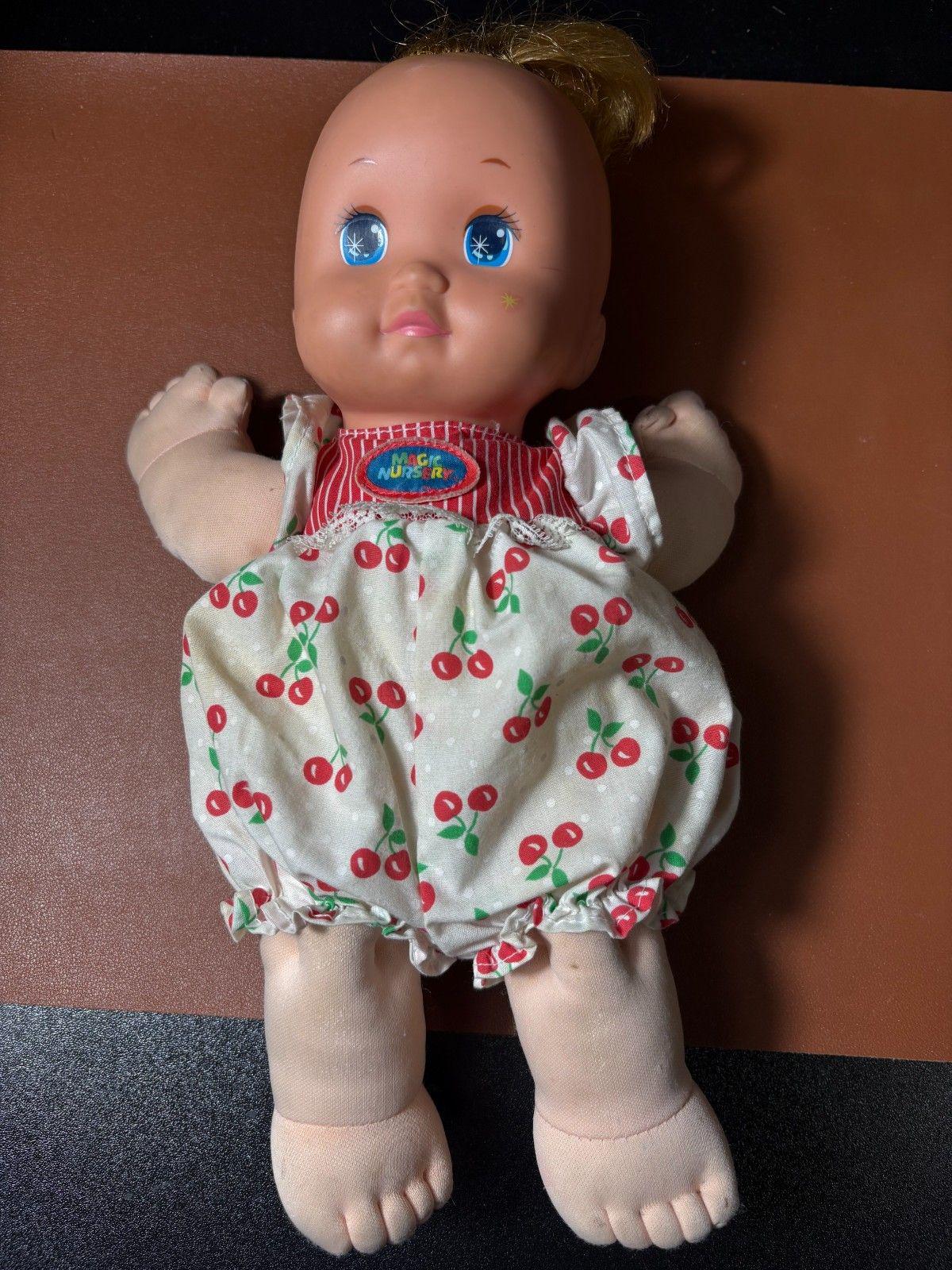 Vintage Magic Nursery Baby Newborn Doll Mattel 1989 Cherry Outfit