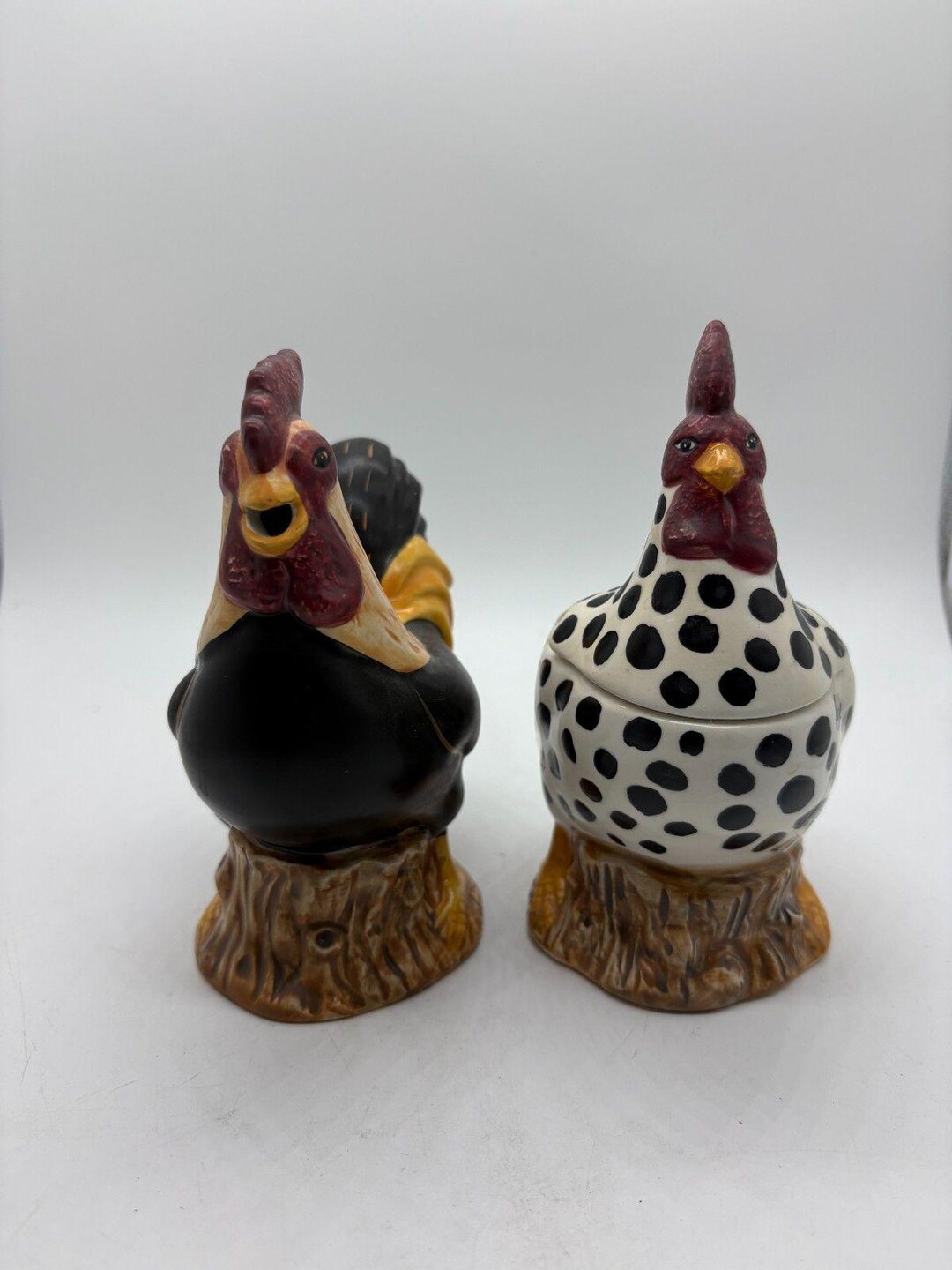 Kimble Chicken Vintage Sakura Warren Kimble Country Rooster & Creamer Chicken Sugar ...