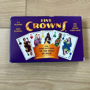 Vintage Five Crowns Five Suited Rummy Style Family Card Game Ages 8-Adult image 1