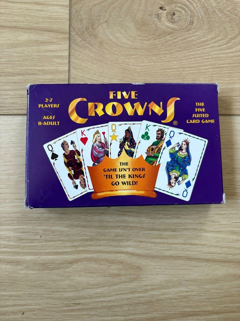 Vintage Five Crowns Five Suited Rummy Style Family Card Game Ages 8-Adult image 1
