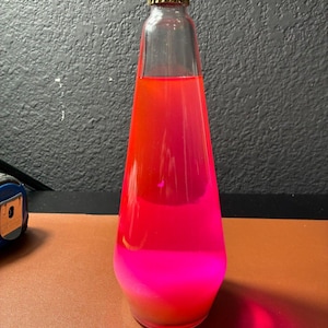 Vintage Pink 9" Tall Lava Lamp Replacement Lite Glass Bottle