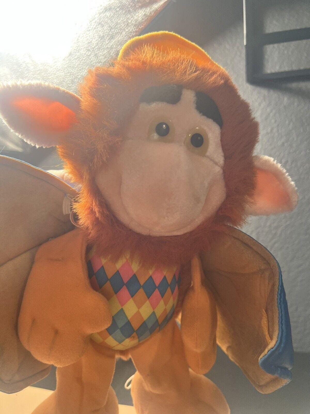 Vtg 1986 Hasbro Wing Dings Glider Bat Troll Plush Wings Stuffed