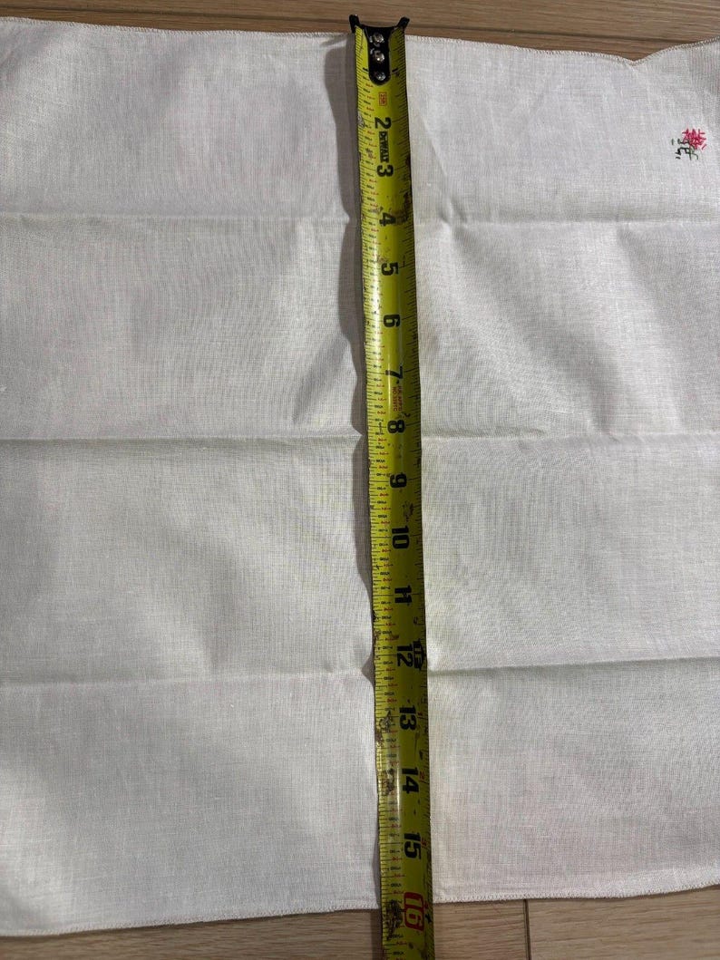 SET of 10 Vintage 100% Cotton Napkins Ladybug Cross Stitch Edge 16" x 16" image 7