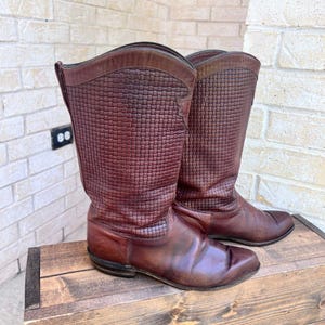 Vintage 60s/70s Tony Lama EL REY Cognac Leather Cowboy Boots Mens 8.5D 0032 Rare Vintage 60s/70s cognac leather - Gem main image 4