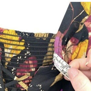 Free People Lattice Lovers Floral Low Cut Cross Front Dress Womens XS image 6