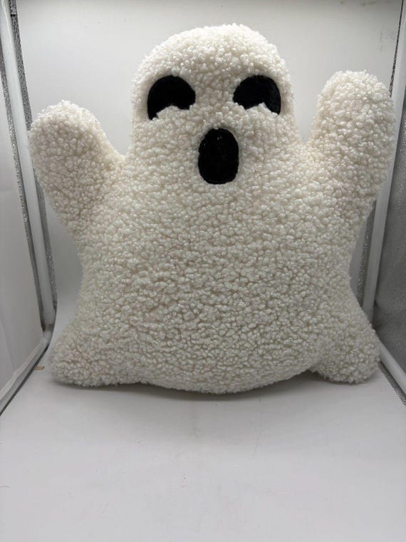Clvsyh Almohada Fantasma Blanca De Peluche 30cm – Peluche De Halloween Suave Y Esponjoso, Decoración Y Compañero De Juego Para Todas Las Edades