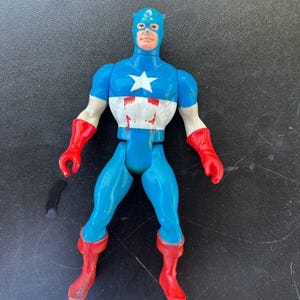 Vintage Captain America 1980s Marvel Classic 4.5 Figurine image 1