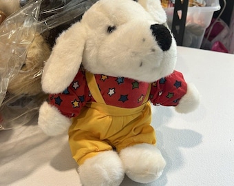 Vintage Japanese Roly Poly Doll 12 Inch Tall Red Puppy Toy 1960s