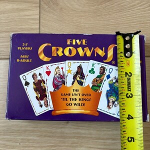 Vintage Five Crowns Five Suited Rummy Style Family Card Game Ages 8-Adult image 2