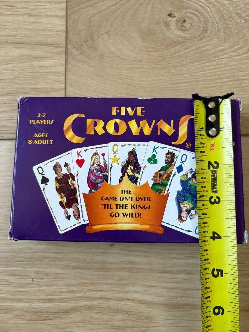 Vintage Five Crowns Five Suited Rummy Style Family Card Game Ages 8-Adult image 2