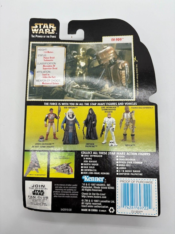 Star Wars the Power of the Force EV-9D9 Droid With Datapad Action