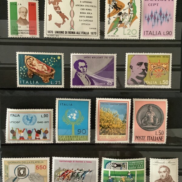 15 ITALY Vintage MINT Postage Stamps Vatican journals journals paper crafting collage cards collectors philately stamp albums 28h