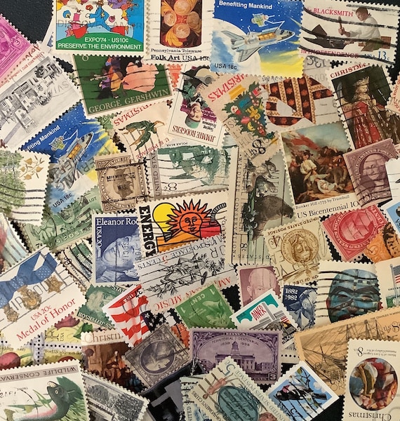 SALE 50 US United States Used Cancelled Postage Stamps Crafts