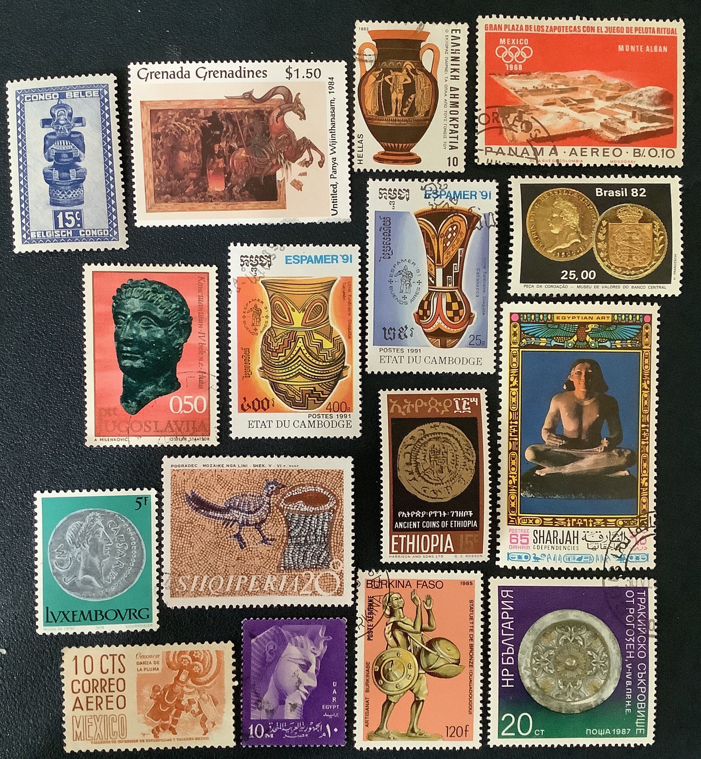 GIANT LOT of 100 Mint Lightly Cancelled World Postage Stamps