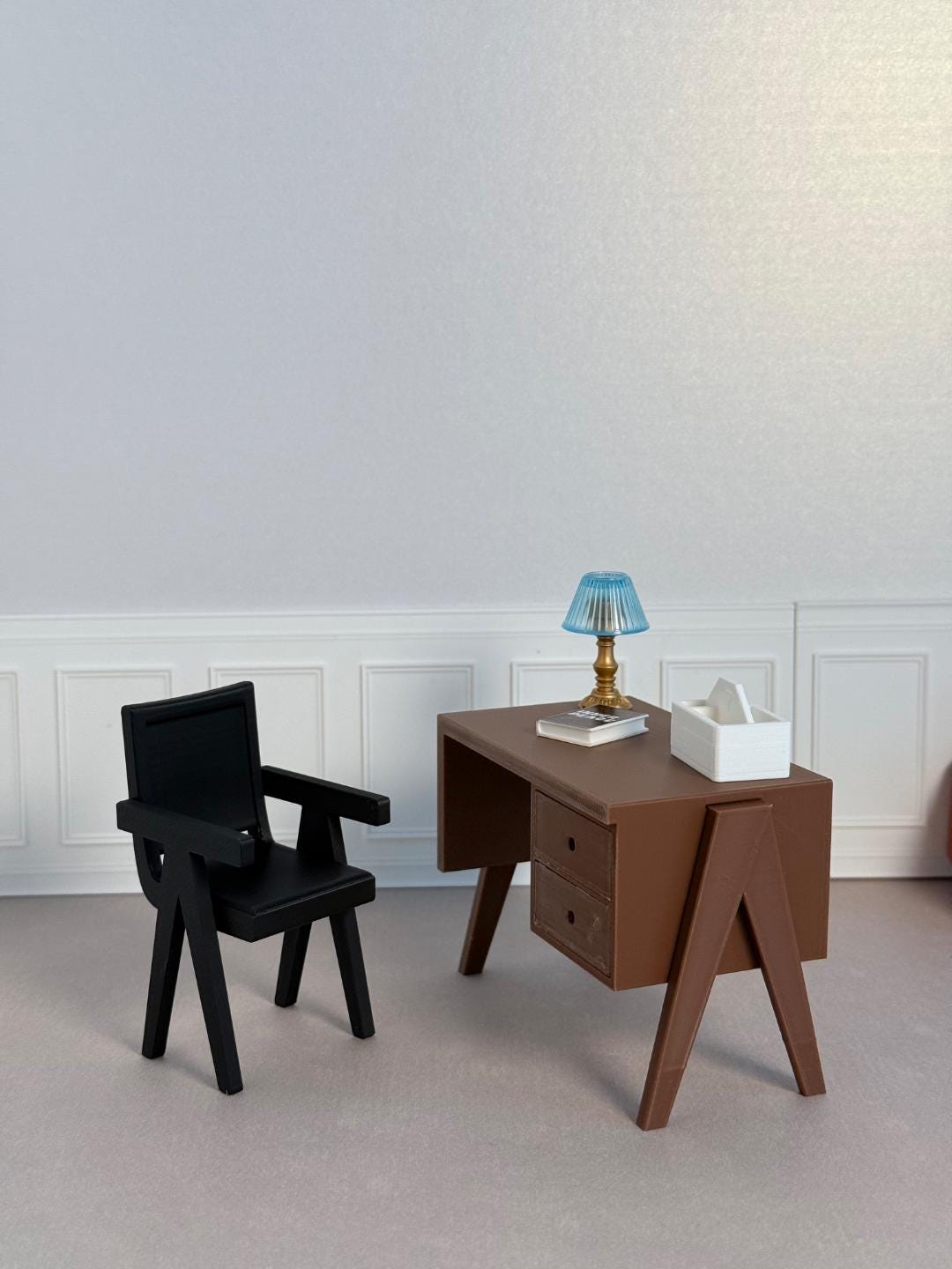 1:12 Scale | Miniature Office Set Desk and Chair - Etsy