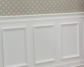 7 Sizes | Classic Wainscoting Wall Panels with Baseboard