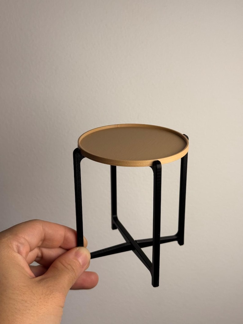 Threaded Mini Table 1:6 Scale | Mini Modern Miniature Round Side Table - Etsy