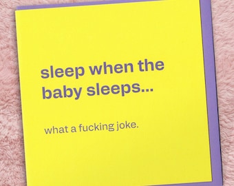 New Parent Card – Funny Sleep Joke for Exhausted Mum Dad