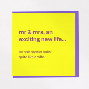 Funny Wedding Card – Mr & Mrs | Cheeky Congrats for Couples with a Sense of Humour
