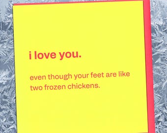 Anniversary Card – Funny, Cheeky, Relatable Cold Feet Joke for Boyfriend, Girlfriend, Husband, Wife, Partner