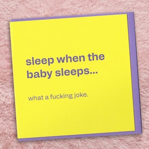 New Parent Card – Funny Sleep Joke for Exhausted Mum Dad