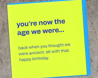 Funny Birthday Card – Nostalgic, Honest, Relatable Greeting for Brother, Sister, Friend