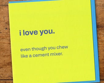 Funny Love Card – Birthday / Anniversary / Valentine Greeting for Husband, Boyfriend, Partner, Him or Her