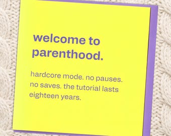 New Baby Card – Funny, Honest, Relatable Parenthood Joke for Mum, Dad, Parents To Be.