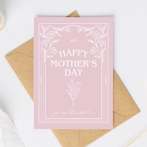 Eleganti biglietti d'auguri per la festa della mamma, biglietti con design floreale, biglietti per occasioni speciali, biglietti di ringraziamento, biglietti sentimentali