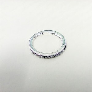 Pandora Sparkling Band Silver Ring