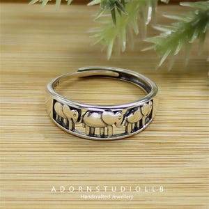 925 Silver Elephant Ring - Delicate Boho Jewelry, Lucky Charm Ring, Minimalist Nature Inspired Ring, Gift for Her