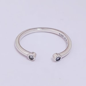 pandora silver s925 ale lab-sparkle zircon open ring