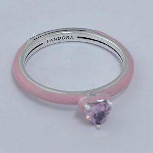 Bague coeur rose pandora chakra ale