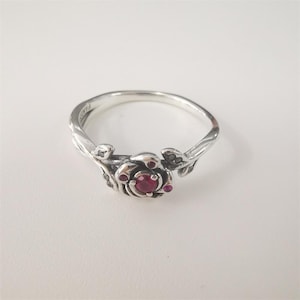 Pandora S925 Silber ALE Die Schöne und das Biest Rose Ring