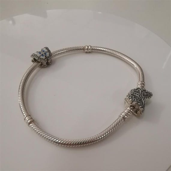 Pandora Moments Butterfly Clasp Snake Chain Bracelet