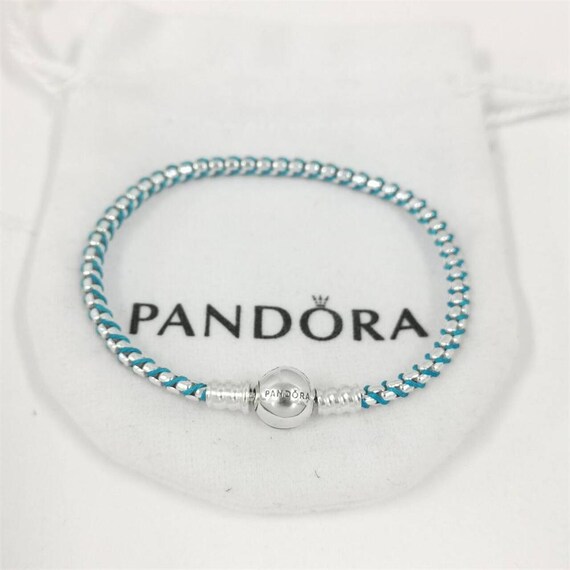 Pandora Blue Cord Snake Chain Bracelet Australia
