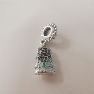 Die Schöne und das Biest verzauberte Rose Pandora Charm baumeln