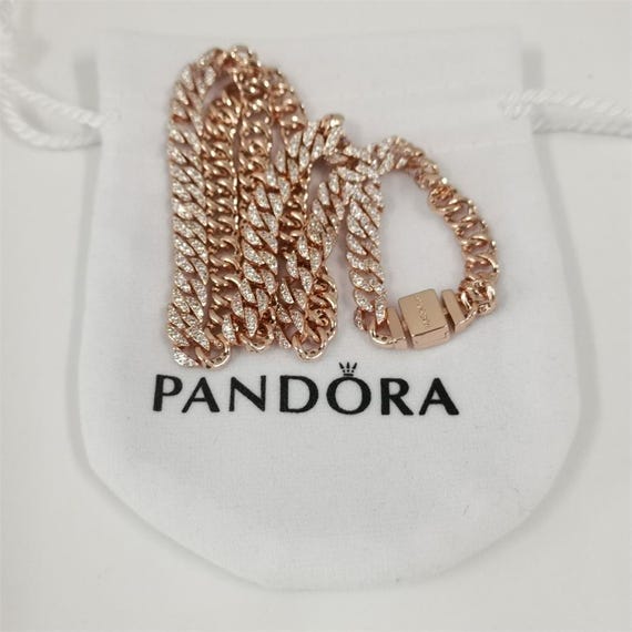 新品未使用】Pandora 14k ローズゴールド ネックレスとピアスセット