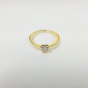 Pandora Talisman Lab-grown Diamond Heart Ring Gold with pouch