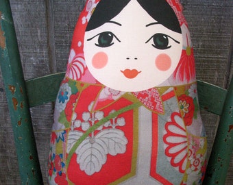 Matryoshka doll cushion, babushka, Russian doll (Summer)