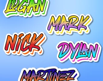 Pegatinas de grafiti personalizadas, pegatinas impermeables para portátil, pegatinas de vinilo, calcomanías de grafiti personalizadas