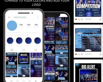 Cheerleading Social Media Pack: Team Planner & Video Template (Digital Download)