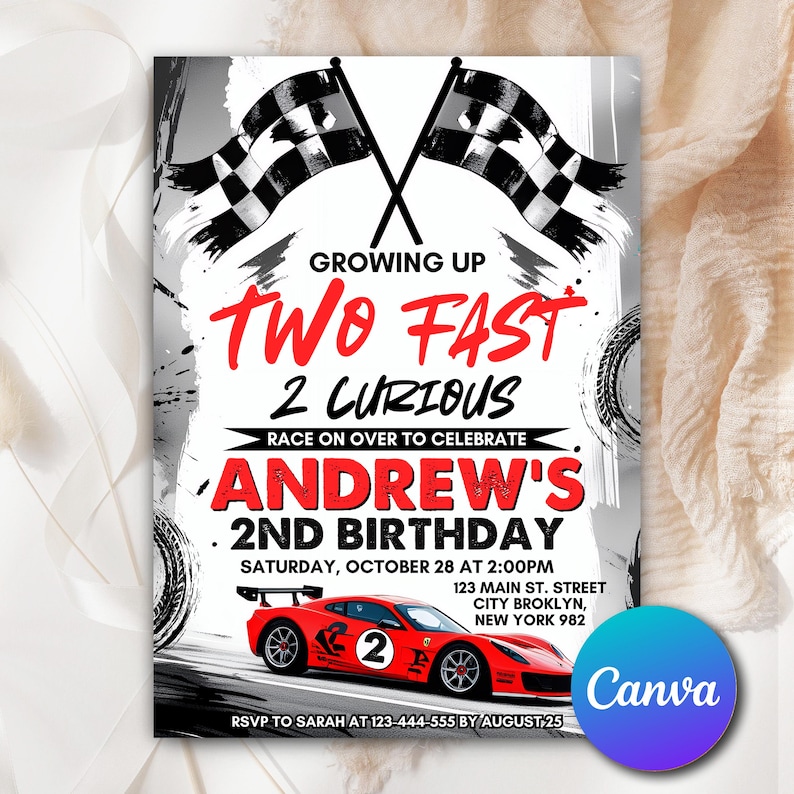 car birthday invite,race car birthday,racing car invite,Two fast Invitations,Second Birthday,growing two fast,race car invitation,Two fast Invitation,two fast too curious,cars invitation,two fast birthday,red race car,retro car invite,