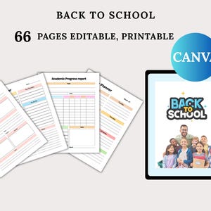 Planificador de regreso a clases / Organizador académico / Planificador estudiantil / Seguimiento de objetivos / Diseño diario, semanal y mensual / Regalos de papelería