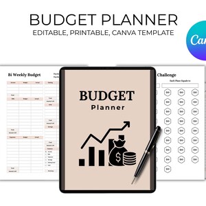Budget Planner Printable | Monthly Expense Tracker | Financial Organizer | Savings Tracker | Bill Planner PDF