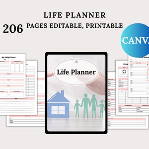 Life Planner for Adults | Goal Setting Organizer | Daily, Weekly, Monthly Layout | Productivity Journal | Self-Care & Wellness Planner&quot;
